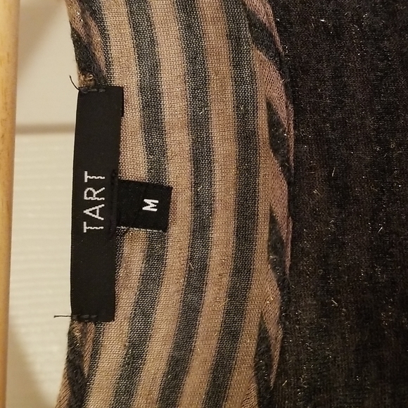 Tart Sheer Black And Striped Shirt - M - Picture 3 of 4